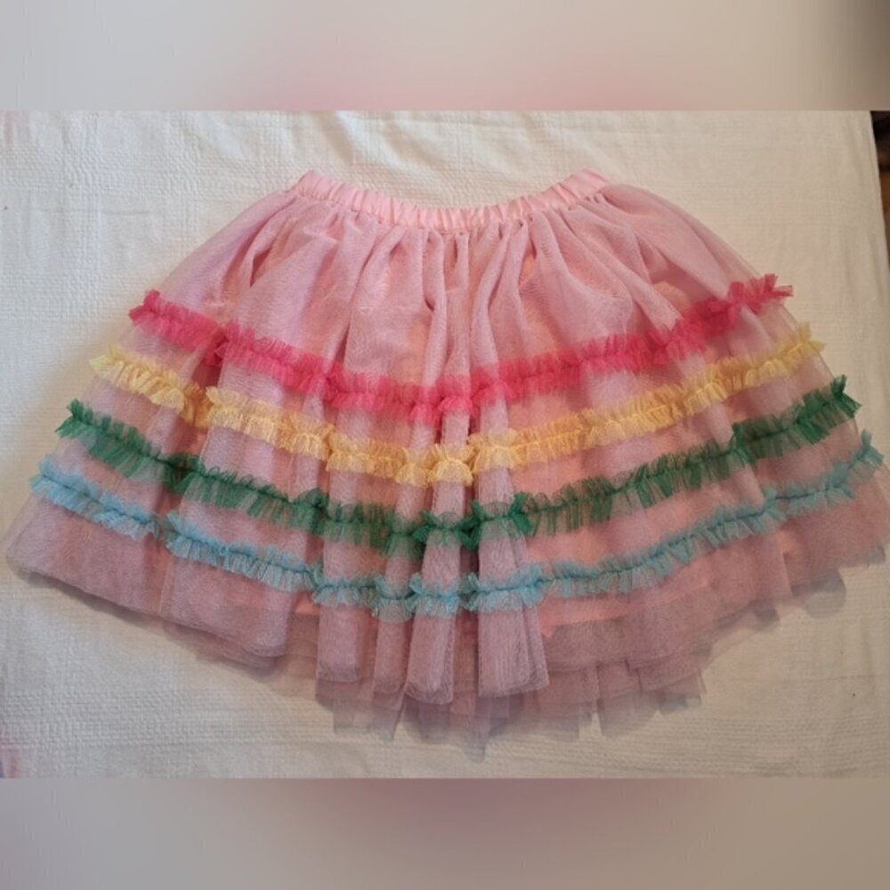 Gymboree girls size 8 tulle skirt with tulle trim, lined, New no tags
